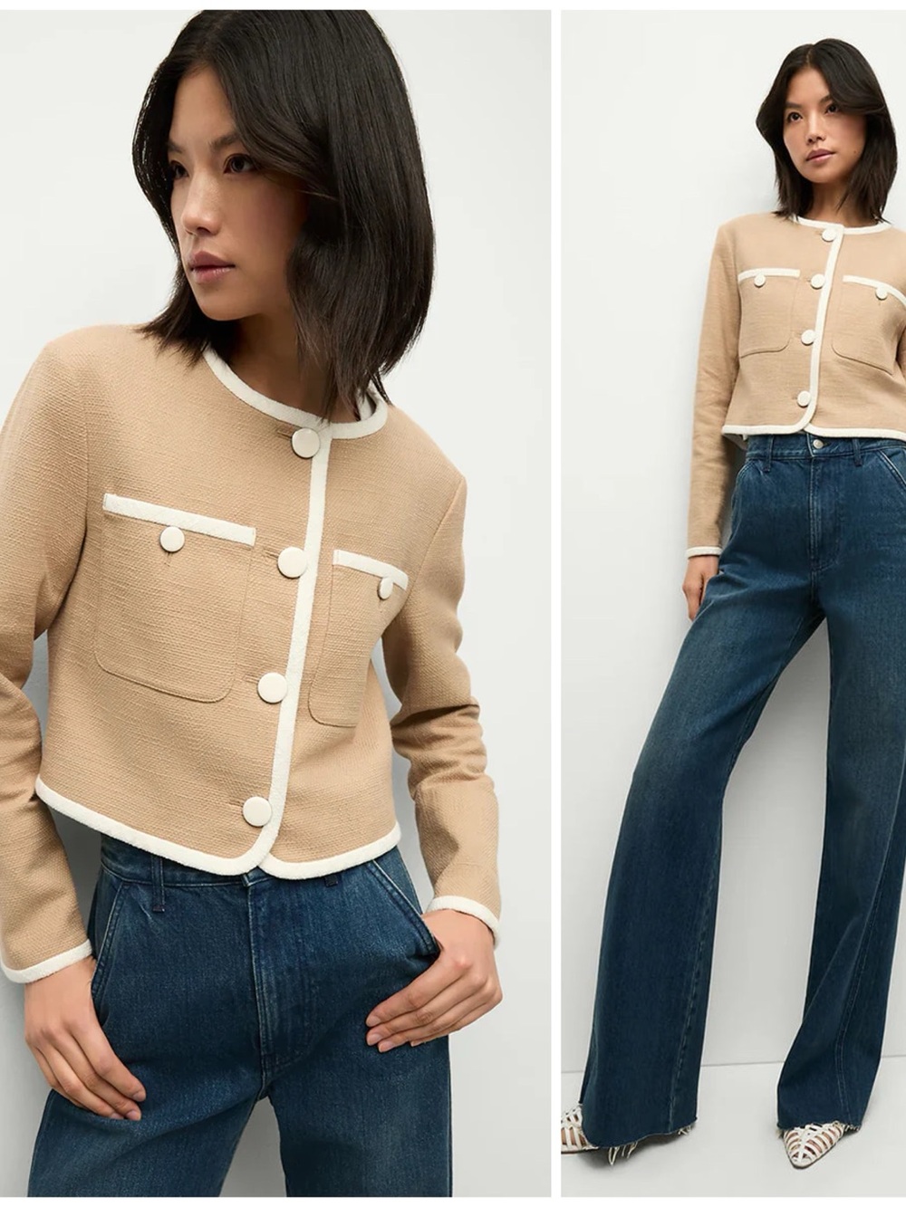 Veronica Beard Beale Structured Work Office Jacket in Khaki Size Women’s 8